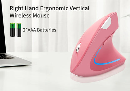 NEW Wireless Vertical Mouse 2.4GHz DPI Adjustable Optical Wrist-care Mice Backlight Gaming Mice For Laptop Tablet Mac iPad