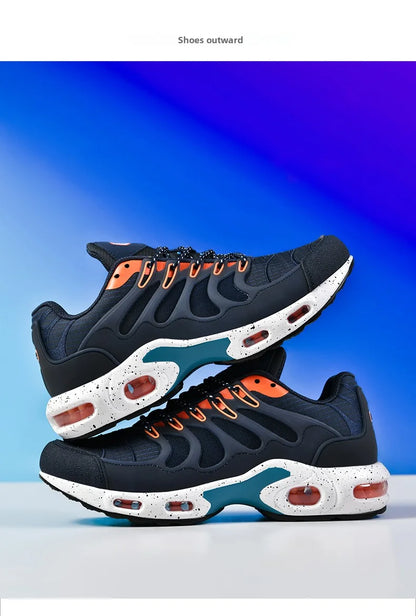 Men's air cushioned running shoes, marathon sports, breathable and lightweight, women's comfortable and non slip casual shoes