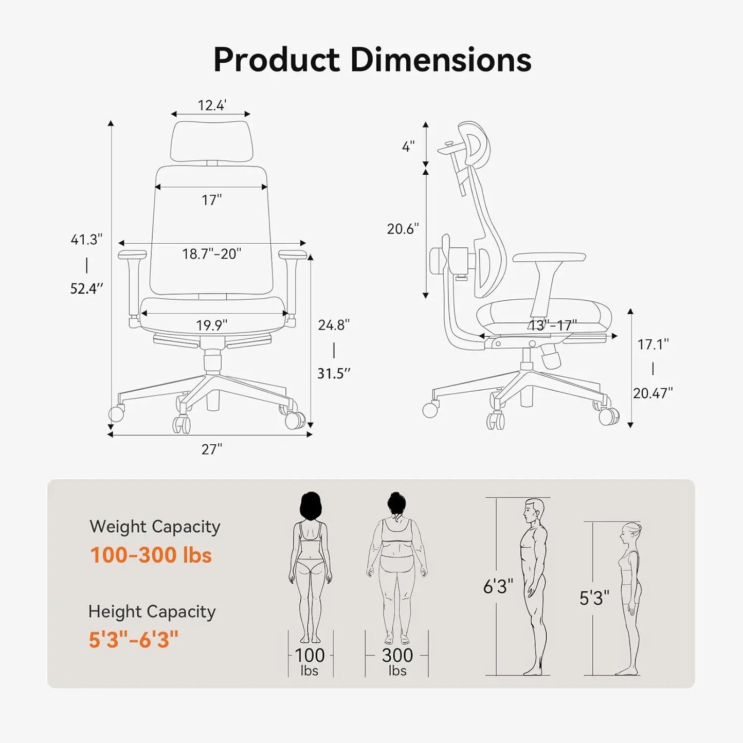 Newtral MAGICH-GPRO Home Office Desk Chair with Footrest, Auto-Following Backrest & Headrest, 4D Armrests, 96°-136° Recline
