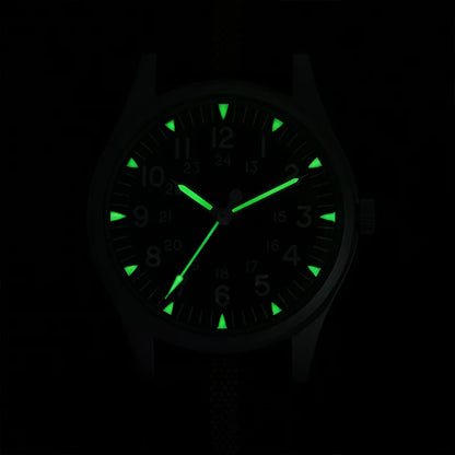 Militado ML07 Quartz Watch VH31 Sweep Movement Domed Sapphire Crystal Luminous 10Bar Waterproof 36mm Vintage Mens Watches