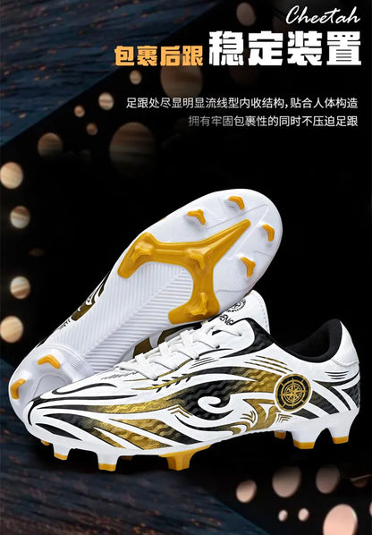Original-Fußballschuhe, Herren-Trainingsschuhe, Outdoor-Schuhe, rutschfeste Kinder-Fußballschuhe, Schuhe mit langen Stollen, Herren-Futsal-Schuhe, Größe 32–45