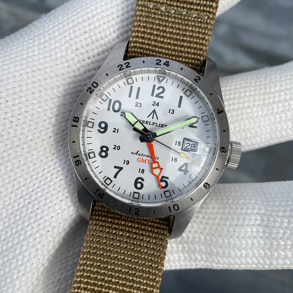 STEELFLIER Official SF792 GMT Mechanical Wristwatch NH34 Movement Super BGW9 C3 Luminous 200M Waterproof Men's Luxury Dive Watch