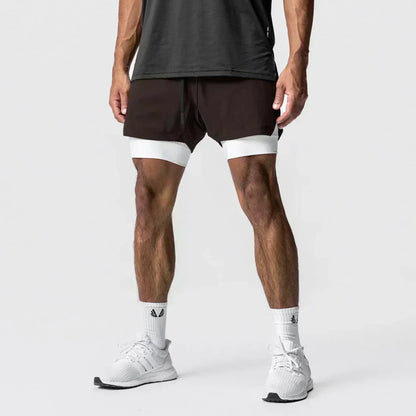 Dragon Ball Men's Shorts Double Layer 2-in-1 Shorts Vegeta Japan Anime Summer Autumn Quick-Drying Fake Two-piece Sports Shorts