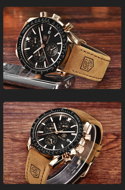 Orologio da uomo BENYAR 5140, orologio sportivo casual, orologio al quarzo di lusso impermeabile, cronografo militare di marca di alta gamma.