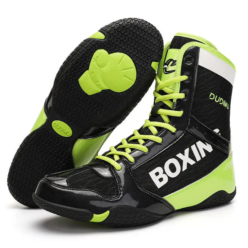 Chaussures d'entraînement de marque originale, chaussures de lutte professionnelle pour hommes et femmes, baskets de boxe respirantes, chaussures de combat montantes