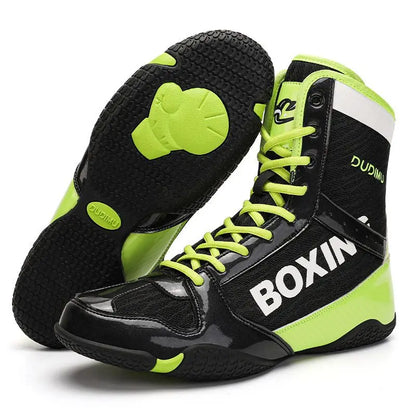Chaussures d'entraînement de marque originale, chaussures de lutte professionnelle pour hommes et femmes, baskets de boxe respirantes, chaussures de combat montantes