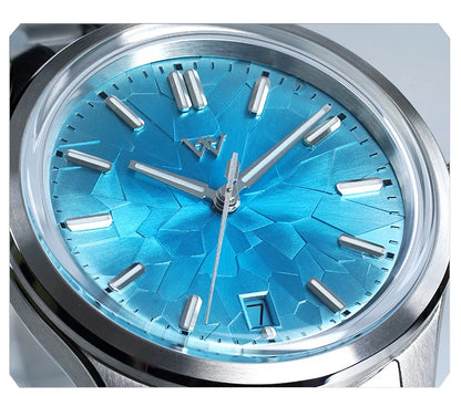 WM Watch Automatic Mechanical Watch NH35 Glacier Series 100M Waterproof AR Coated Sapphire Welly Merck Watches For Man WM226