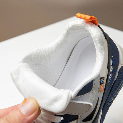 PU Leather Sport Shoes For Children Trend Fashion Kid's Sneakers Soft-soled Outdoor Boy's Girl's Running Shoes