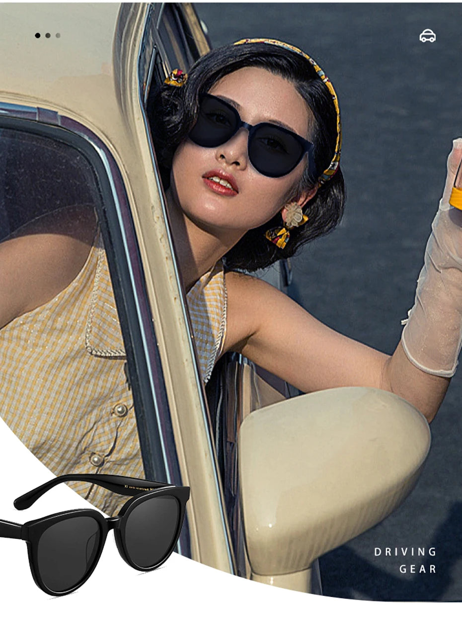 Óculos de sol de design da marca CAPONI para mulher, estilo retro, para raparigas, estilo coreano, polarizados, com proteção UV, modelo BH31031
