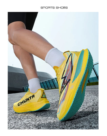 Men's Sports Shoes Carbon Plate Running Shoes Male Marathon Sneakers Racing Shock-absorbing Athletics Training Shoes for Women