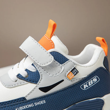 PU Leather Sport Shoes For Children Trend Fashion Kid's Sneakers Soft-soled Outdoor Boy's Girl's Running Shoes