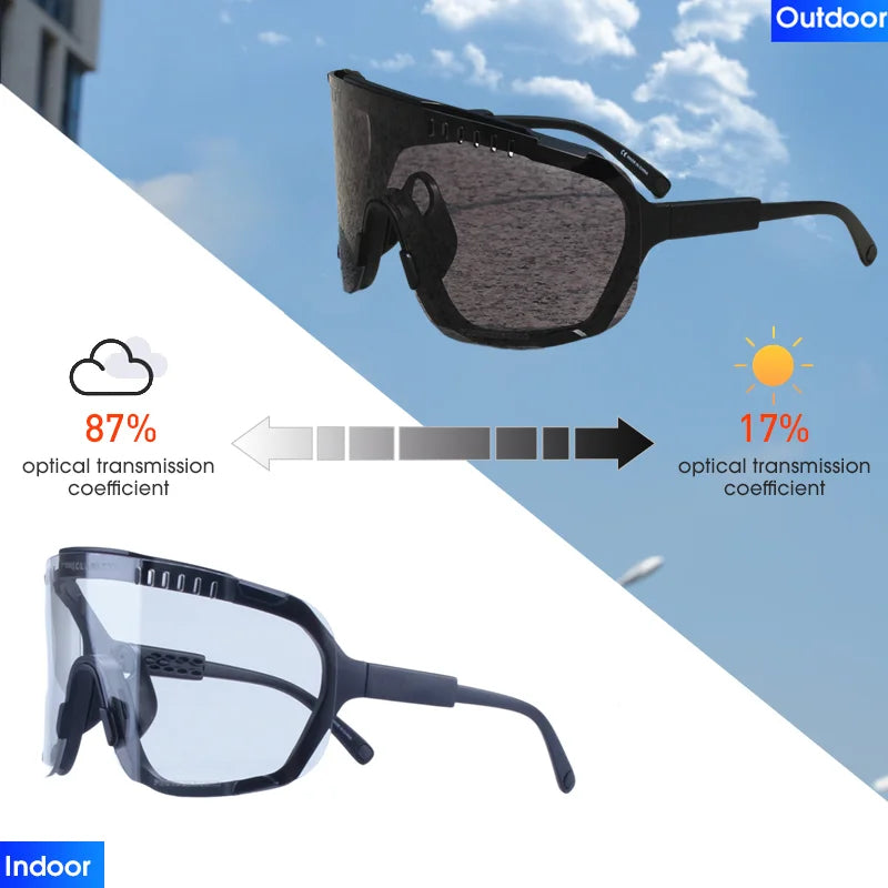 Gafas de sol fotocromáticas DEVOURS originales para ciclismo, para hombre y mujer, deportivas, para bicicleta de montaña, MTB, gafas que cambian de color