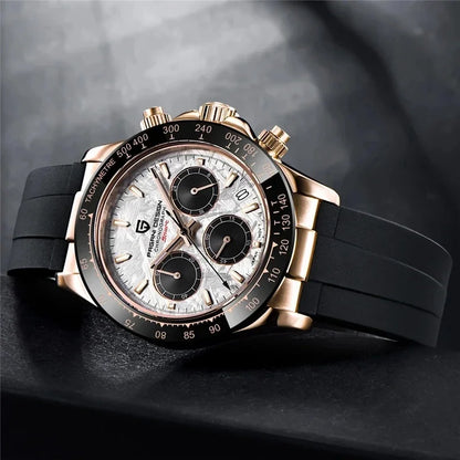 Originale neue PAGANI DESIGN PD-1664 Luxus-Herrenuhr mit japanischem VK63-Quarzwerk, Saphirglas, wasserdichtem Chronographen, Gold