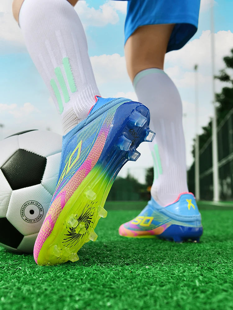Botas de fútbol para hombre New Society para césped, tenis deportivos para adulto, transpirables y ultraligeras, zapatillas de fútbol para exteriores