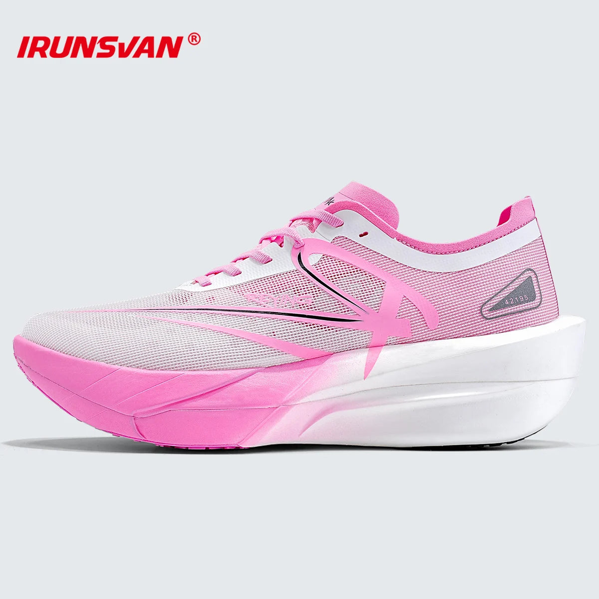 IRUNSVAN Marathon Full Length Carbon Plate Running Shoes Men Cushion Shock Absorbent Triple Rebound Outdoors Road Sports Shoes