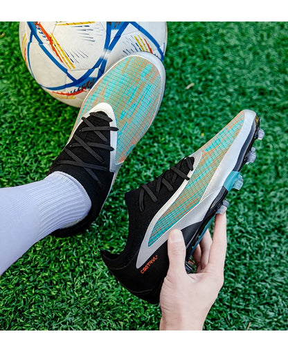 New Men Football Boots Non Slip Soccer Shoes Sport Outdoor Cleats Breathable Adult Long Spikes Training Boys Match Comfortable
