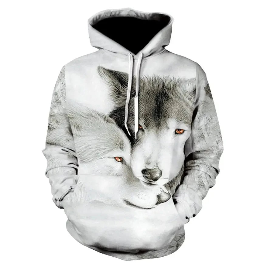 Ferocious Wolf Head Anime Sweatshirt 3D Printed Hoodies Men/Women Fashion Clothing Harajuku Kids Men's Coat