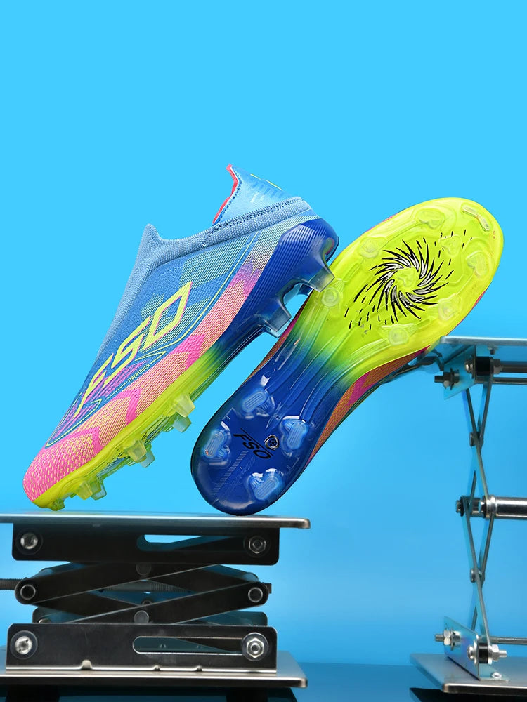 Botas de fútbol para hombre New Society para césped, tenis deportivos para adulto, transpirables y ultraligeras, zapatillas de fútbol para exteriores