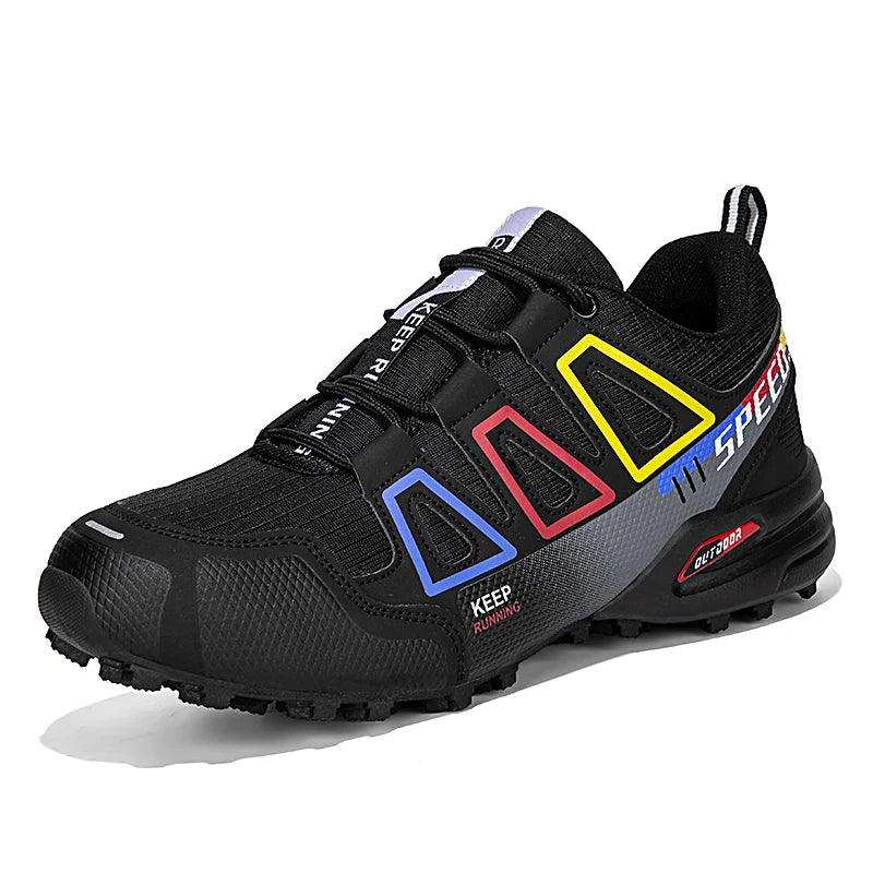 Zapatillas de ciclismo para hombre, calzado outdoor de montaña y cross-country, antideslizante y resistente al desgaste, para entrenamiento de ciclismo y senderismo