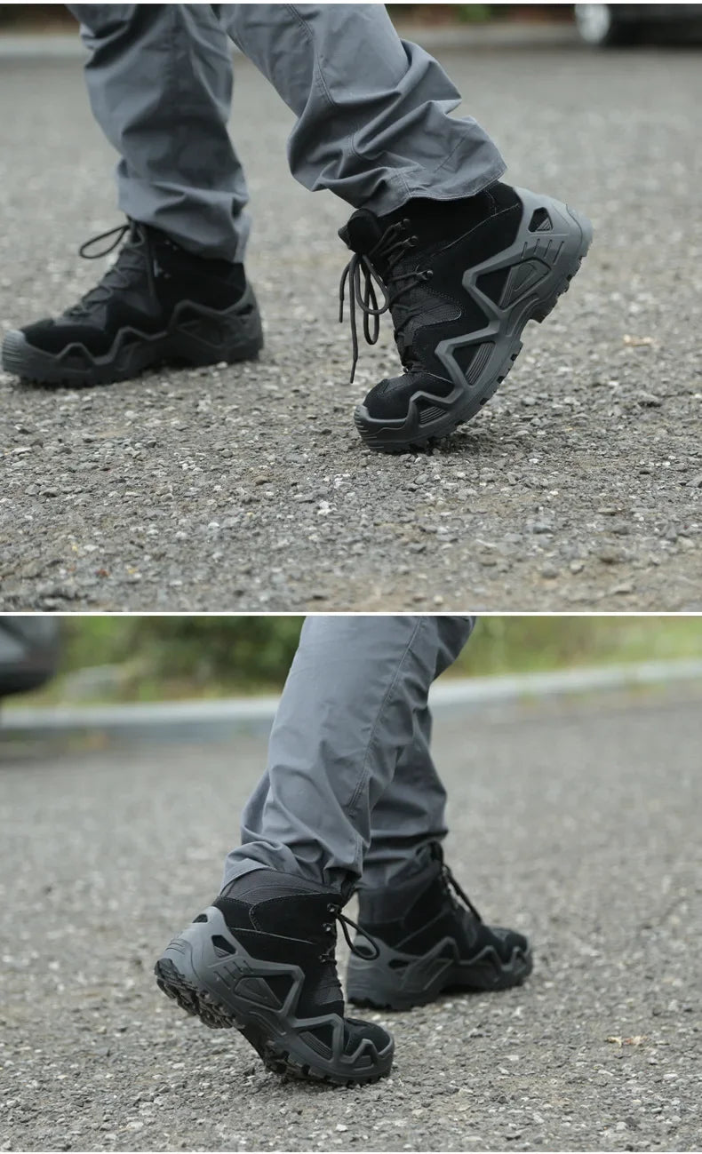 Fans en plein air hommes chasse randonnée tactique désert bottes mâle champ chasse randonnée escalade formation chaussures de sport antidérapantes