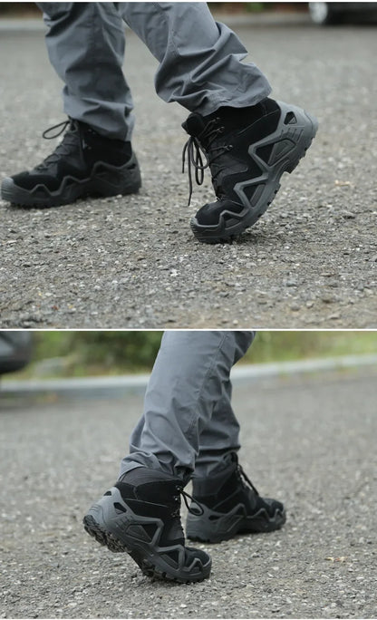 Fans en plein air hommes chasse randonnée tactique désert bottes mâle champ chasse randonnée escalade formation chaussures de sport antidérapantes