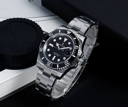 Cronos New 40mm Diver Men Watches Luxury Miyota9015 Automatic Mechanical Watch Sapphire Crytal Waterproof 200m AdjustClasp L6045