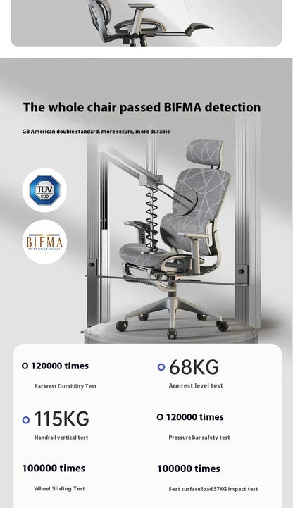 Office Chair Gaming Desk Ergonomic Computer Adjustable Armrests 3D Headrest Chair Lift Chair Back Can Tilt Back with Foo Pedals