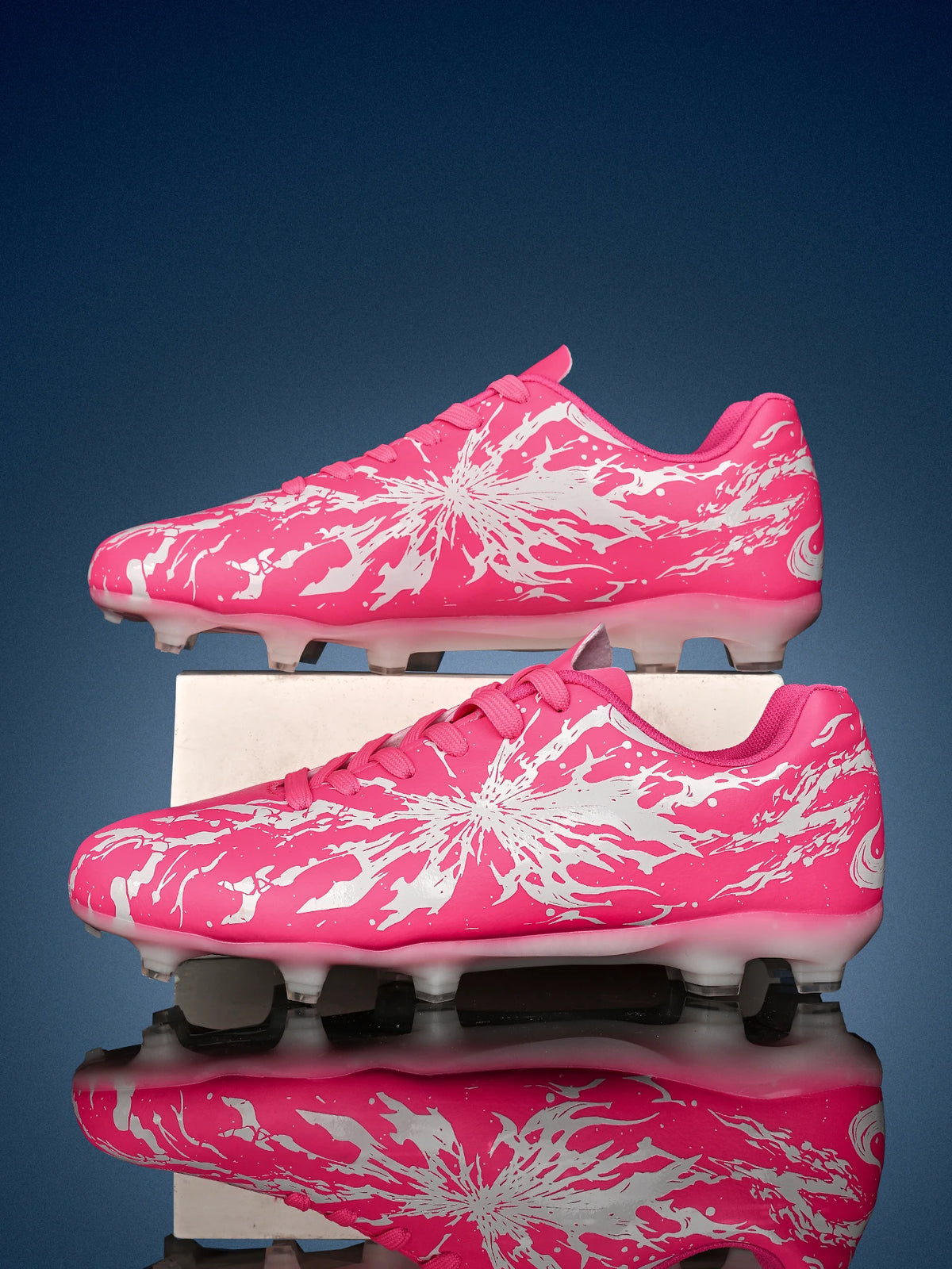 Chaussures de football pour hommes, modèle AG FG Hybrid, avec crampons, tige en PU confortable et semelle absorbant les chocs, idéales pour l’entraînement sur gazon naturel.