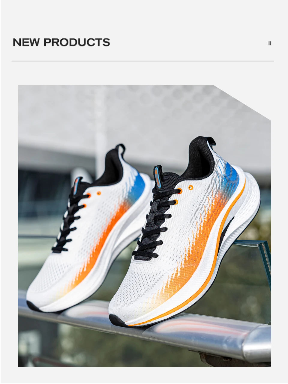 Baasploa Herren-Joggingsportschuhe mit Carbonplatte, professioneller Dämpfung, atmungsaktive rutschfeste Outdoor-Laufsneaker