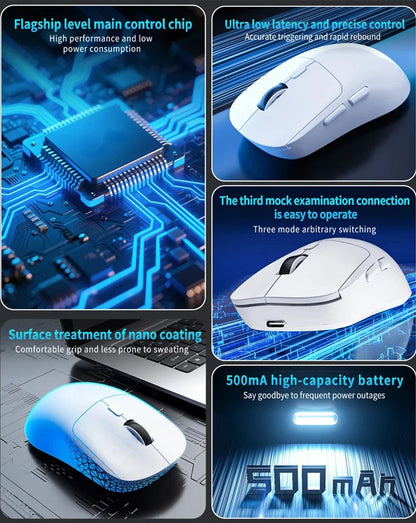 High Quality Rechargeable Wireless Mice Support Bluetooth/2.4G Gaming Mouse High Precision Silent Gamer Mice for ipad Computer