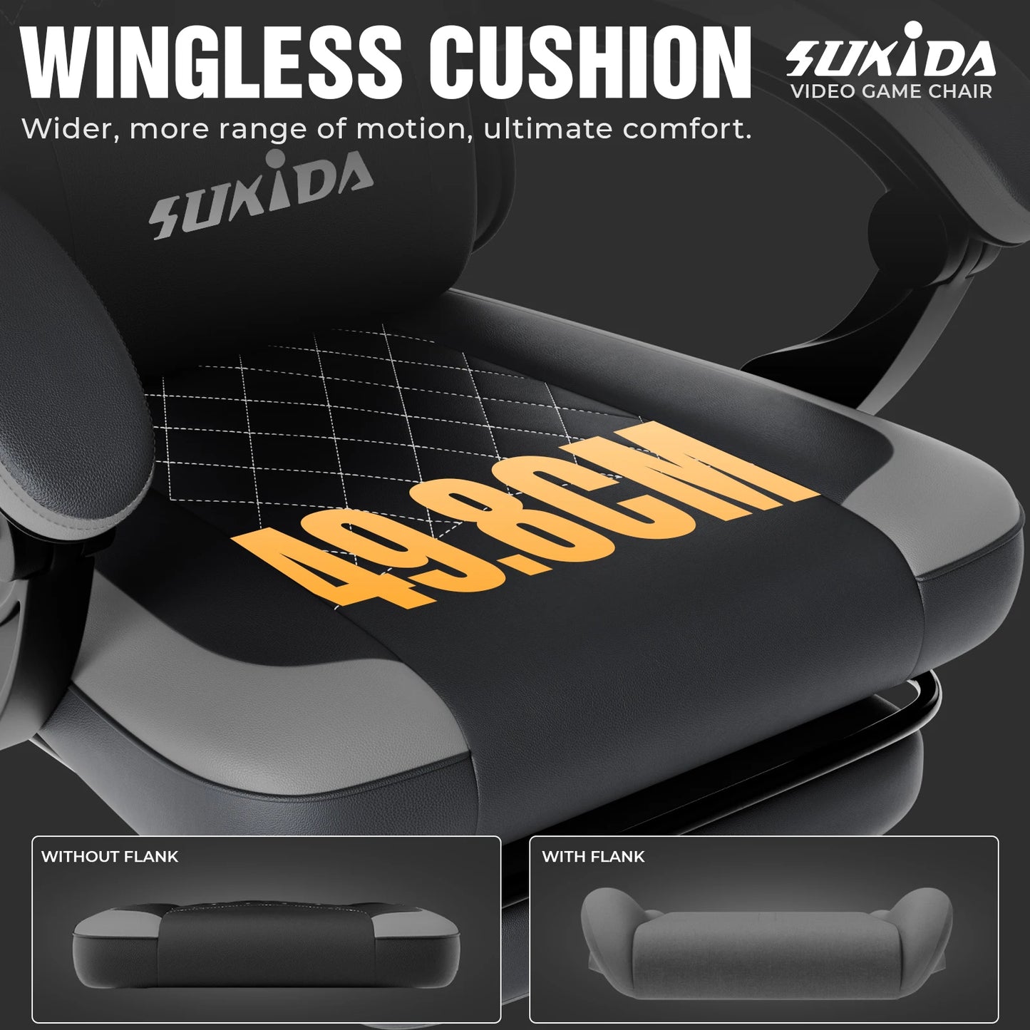SUKIDA Gaming Chair High Back Ergonomic Computer Chair With Footrest Reclining Adult Comfortable Office Chair ﻿