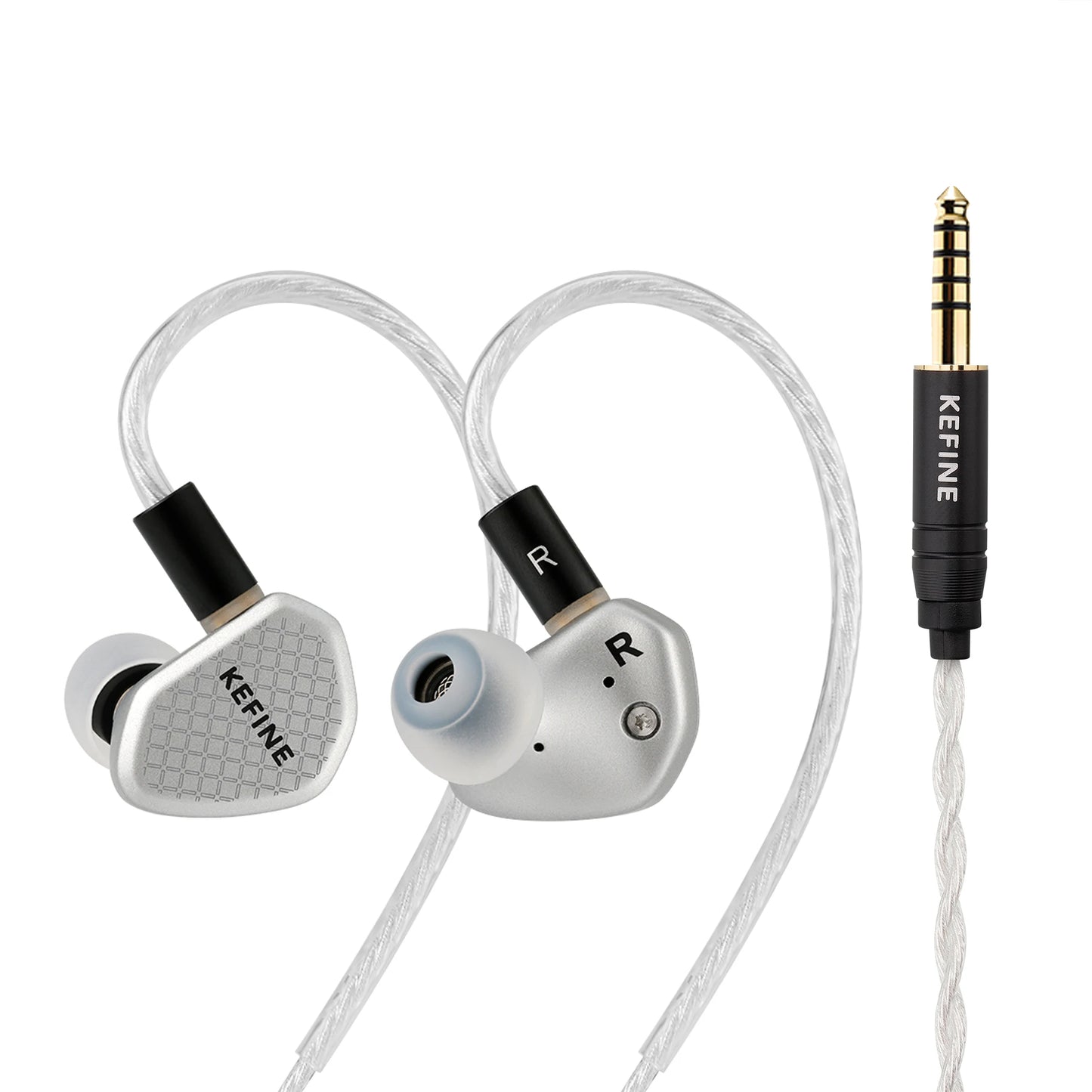 Angelears Kefine Klean SV 10mm DLC Diaphragm Dynamic Driver IEMs Hi-Fi In-ear Earphone with Nozzles and SPC Cable