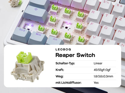 ISO-DE Layout EPOMAKER X AULA F75 75% German QWERTZ Hot-Swap Gasket Wired/Bluetooth/2.4G Wireless Mechanical Keyboard Knob/RGB