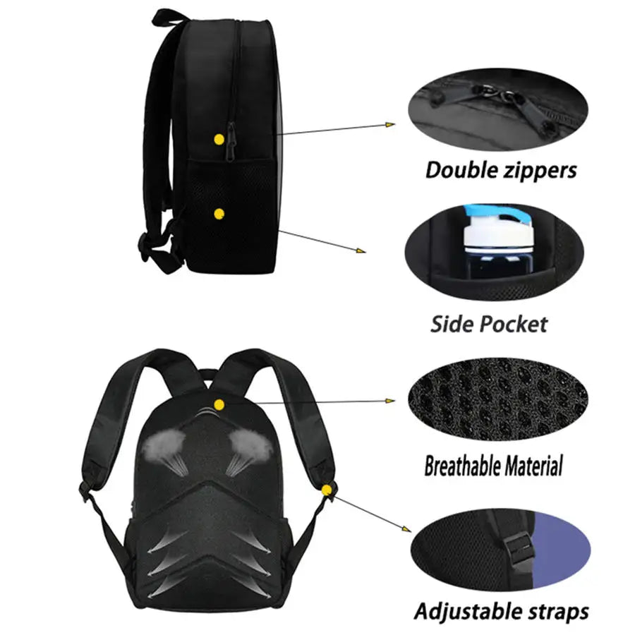 FORTNITE 3Pcs Lightweight Backpack With Front Pocket,Crossbody Bag&Pencil Case For Age 6-10 Boys Girls,Free 3D Printed Keychain