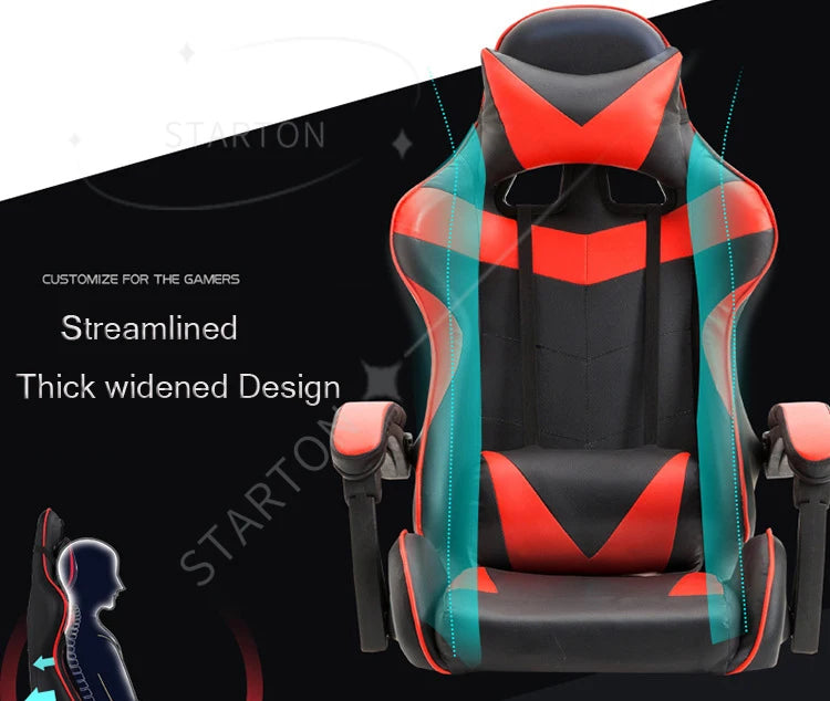 PC Gamer Gaming Chair PU Leather Office Adult Ergonomic RGB Racing Computer Gamer Racing Gamer Chair  for Sale