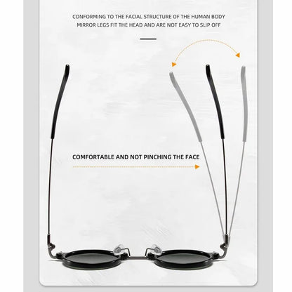 Runde Sonnenbrillen für Männer und Frauen, Retro-Steampunk-Sonnenbrillen, Herren- und Damenbrillen, Marken-Designerbrillen, Metallrahmen, Sonnenbrillen, Oculos De Sol