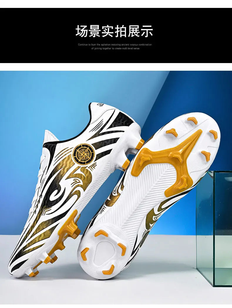 Original-Fußballschuhe, Herren-Trainingsschuhe, Outdoor-Schuhe, rutschfeste Kinder-Fußballschuhe, Schuhe mit langen Stollen, Herren-Futsal-Schuhe, Größe 32–45