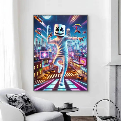 Game-F-F-Fortnites Posters Self Adhesive Waterproof Ideal For Living Room Bedroom Bar Decoration