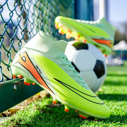 Chaussures de football montantes pour hommes, crampons longs, chaussures de football pour adultes, légères, entraînement sportif professionnel