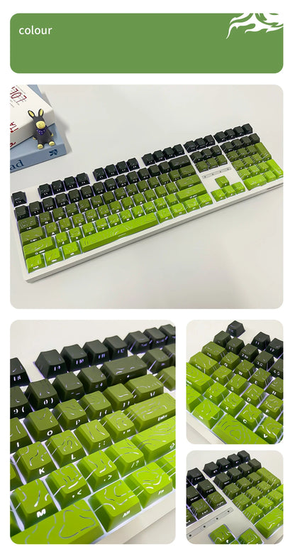 Topographic 4.0 Side Printed Keycaps ISO Enter Cherry Profile Double Shot PBT Keycaps For MX Switch Gamer Keyboard