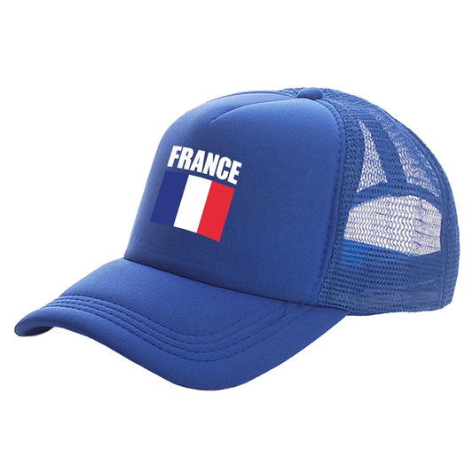 Cappelli trucker Francia alla moda, cappelli Francia cool, cappellino da baseball estivo da outdoor con rete parasole