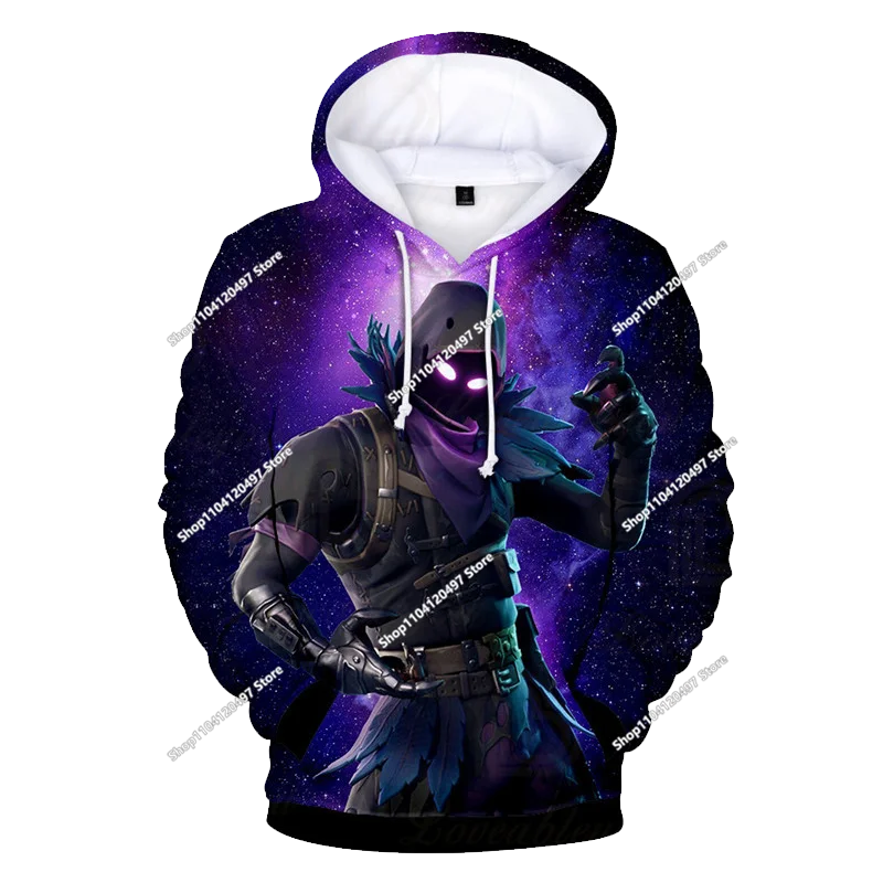 Sudadera con capucha Fortnite Anime para niños, streetwear hip-hop para hombre, ropa deportiva casual de corte holgado, moda outdoor