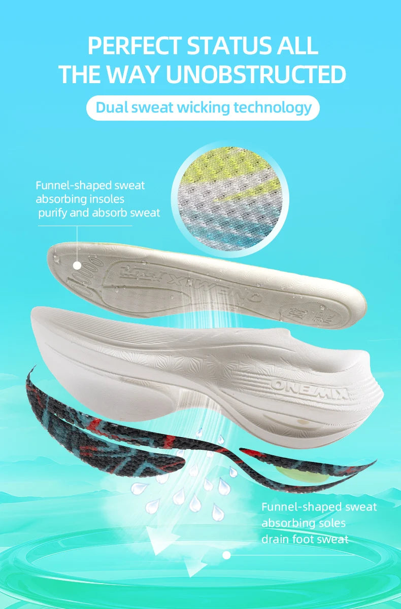 ONEMIX 2026 New Arrival Training Running Shoes for Men, Full Sole Nylon Plate Sport Shoes, Breathable Summer Female Jogging Shoes