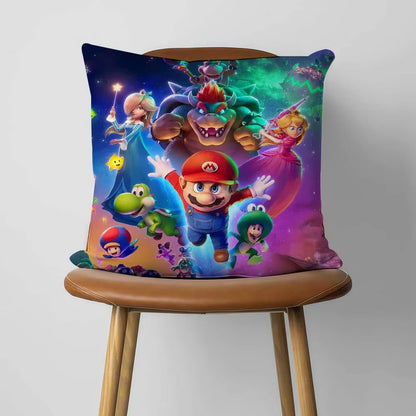 B-Bowser Princess D-Donkey Kong Pillow Case For Sofa Decor Car Office Room Printing Cushion Cover Decorations and Protector