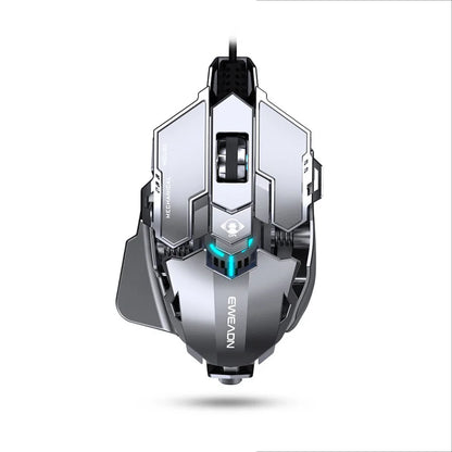 Mechanical Metal Gaming Mouse Wired Ergonomic RGB Backlit Game Mouse 12800 DPI Optical USB Mause Computer Mouse For Desktop PC