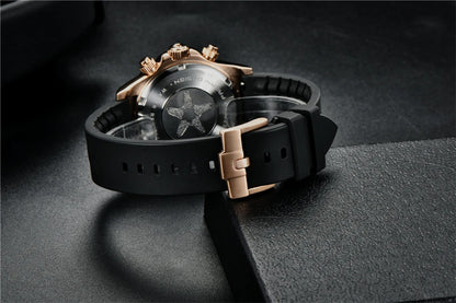 PAGANI DESIGN V2 40MM Reloj de cuarzo para hombre con esfera de meteorito, cristal de zafiro, cronógrafo retro y resistente al agua