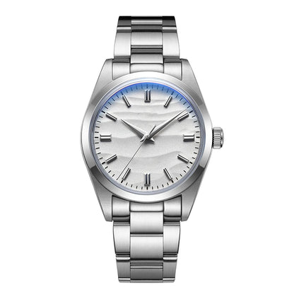 ADDIESDIVE Hot Sale AD2030 Without LOGO Watch Stainless Steel 100M Waterproof Quartz Watches 3D Sand Dial Men's Wristwatch Dress