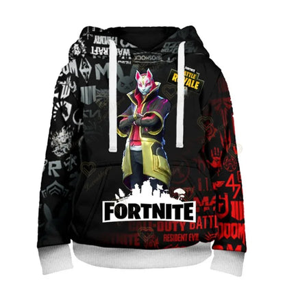 Φούτερ με κουκούλα Fortnite Fans 3D Battle Royale Print Cosplay Victory Printed για άνδρες, γυναίκες και παιδιά, streetwear φούτερ με κουκούλα