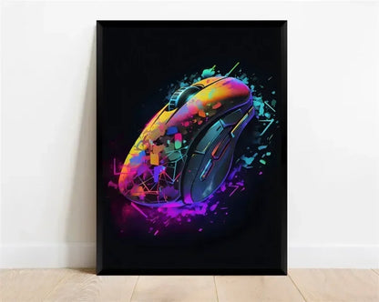 Pop Neon Video Game Character Poster Gamepad Headphones Football Basketball Canvas Print Wall Art Decor Gaming Room Decoration