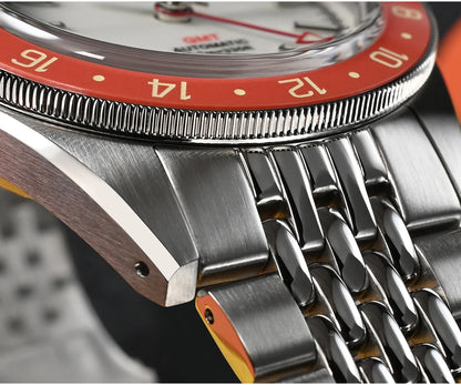 San Martin 39.5mm Limited Edition Full Lume Dial Automatic Mens Watch NH34 GMT 6H Date 10Bar Luxury Kol Saati SN0116W